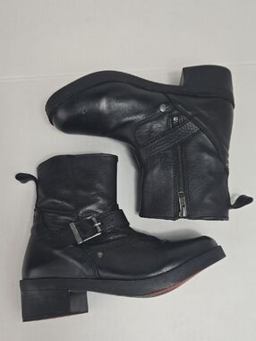 Milwakee Leather MBK9295 Kids Sz 3.5 Boots Wiht Side Zipper  Motorcicle